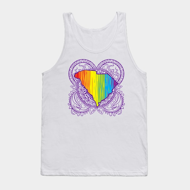 South Carolina Mandala Pride Tank Top by Manfish Inc.